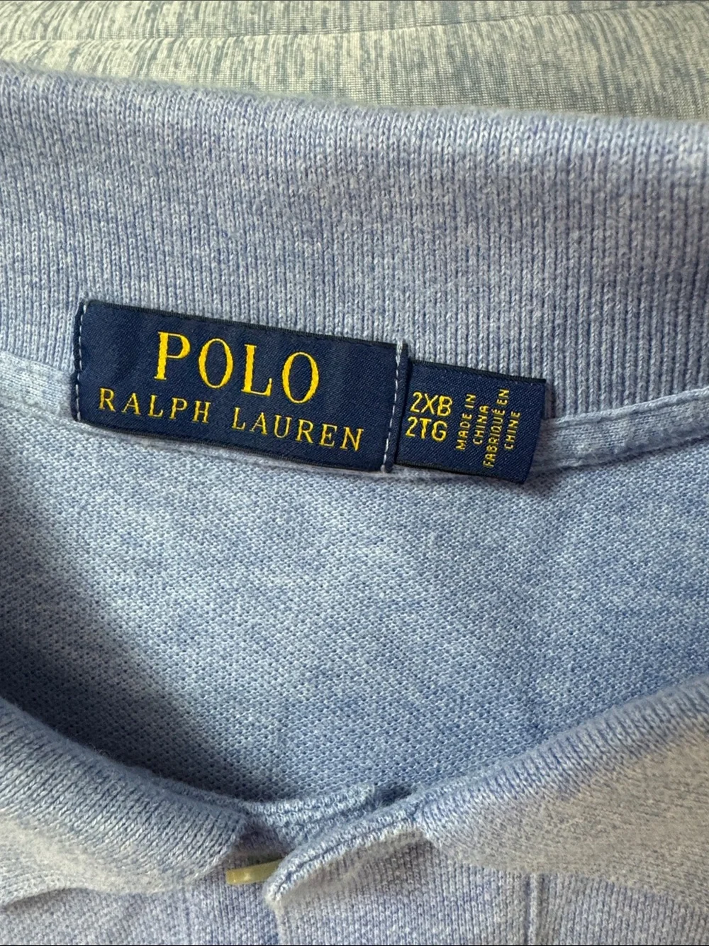 Polo by Ralph Lauren Light Blue Classic Polo Shirt with Navy Pony